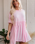 Babydoll Jurk met Zakken en Raw Edge Details - Bella Fit™