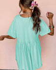 Babydoll Jurk met Zakken en Raw Edge Details - Bella Fit™