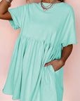 Babydoll Jurk met Zakken en Raw Edge Details - Bella Fit™