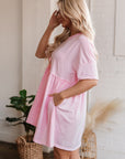 Babydoll Jurk met Zakken en Raw Edge Details - Bella Fit™