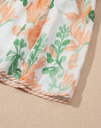 Mini - jurk met Bloemenprint, Contrasterende Randen, Laagjes en Korte Mouwen - Bella Fit™