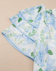 Mini - jurk met Bloemenprint, Contrasterende Randen, Laagjes en Korte Mouwen - Bella Fit™