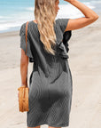 Zomerse Jurk met Speelse Textuur en Ruches – Relaxte Chic - Bella Fit™