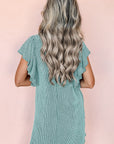Zomerse Jurk met Speelse Textuur en Ruches – Relaxte Chic - Bella Fit™