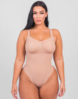 Stefanie - Naadloze Bodysuit String Met Spaghetti Schouderbandjes - Bella Fit™