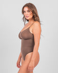 Stefanie - Naadloze Bodysuit String Met Spaghetti Schouderbandjes - Bella Fit™