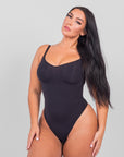 Stefanie - Naadloze Bodysuit String Met Spaghetti Schouderbandjes - Bella Fit™