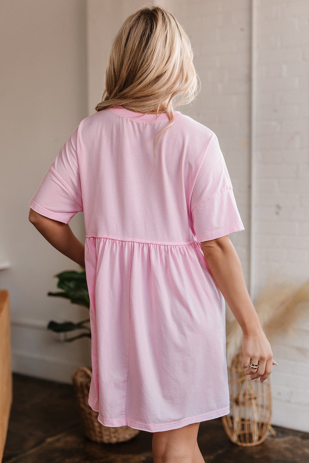 Babydoll Jurk met Zakken en Raw Edge Details - Bella Fit™