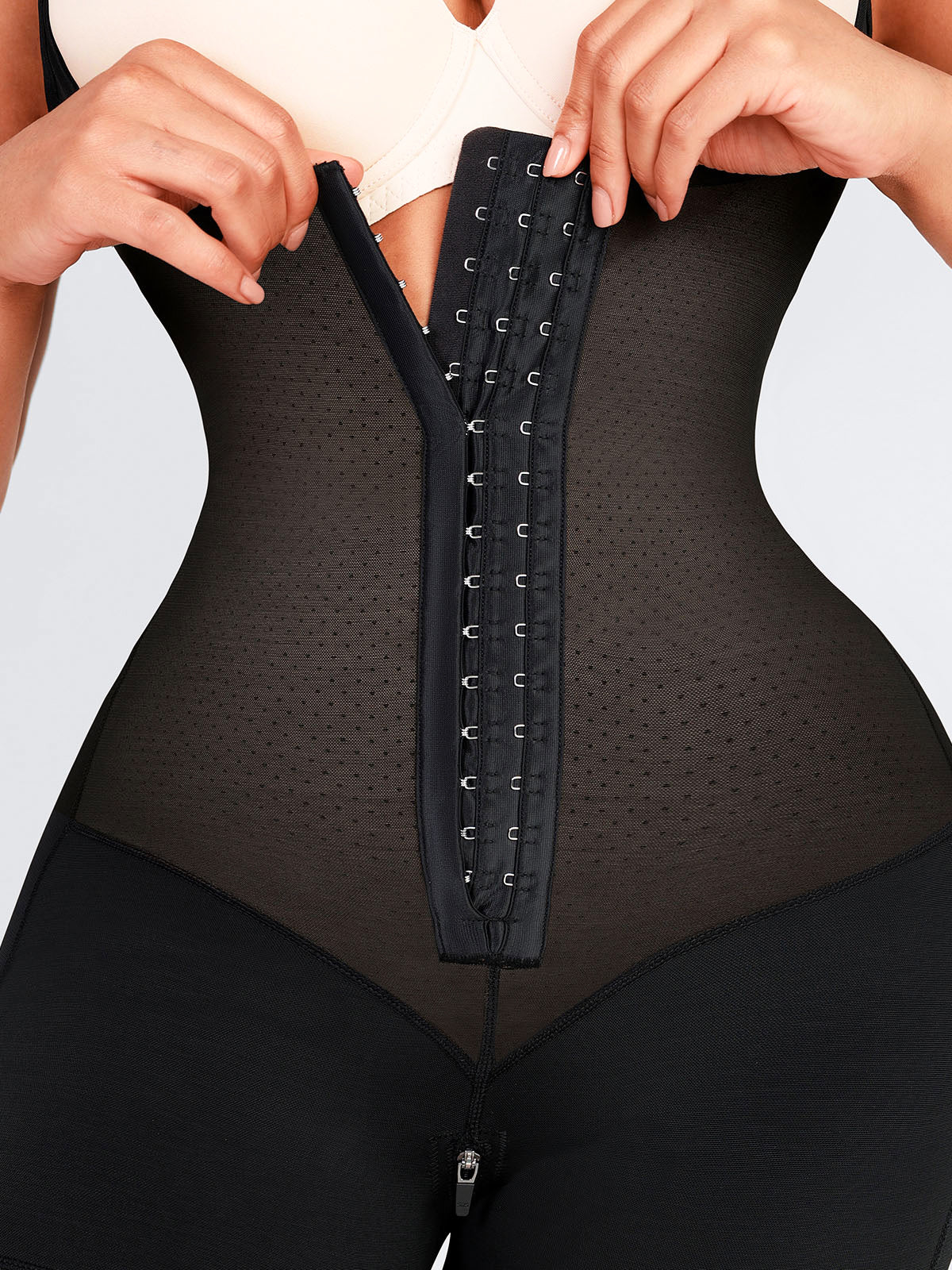 Felicia - Ademende Latex Body met Open Borst, Buikcontrole en Stevige Compressie Shapewear. - Bella Fit™