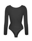 Marcella - Naadloze Lange Mouw Body met String, Borstondersteuning & Buikcontrole - Bella Fit™