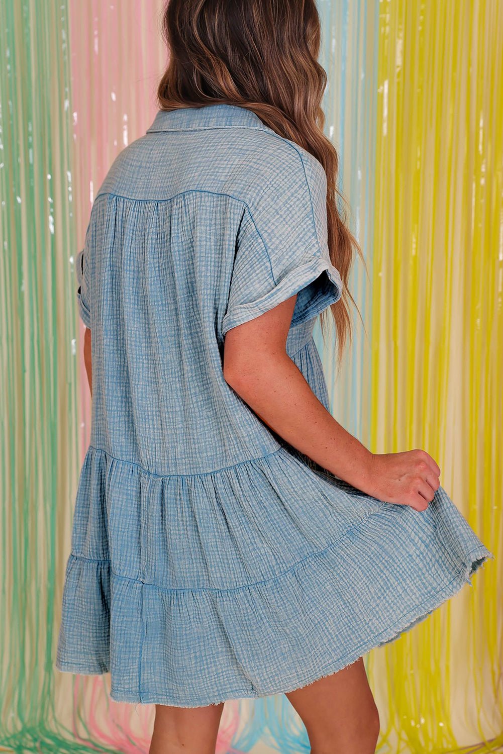 Mineral Wash Crinkle Jurk – Comfort en Stijl in Eén - Bella Fit™
