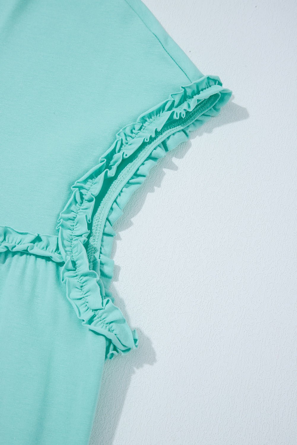 Mini - jurk met rucherand, ronde hals en losse pasvorm - Bella Fit™
