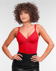 Stefanie Zipper - Naadloos Plunge Bodysuit – Borstondersteuning en Interne Clips - Bella Fit™