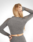 Andrea - Lange Mouw Crop Top - Bella Fit™