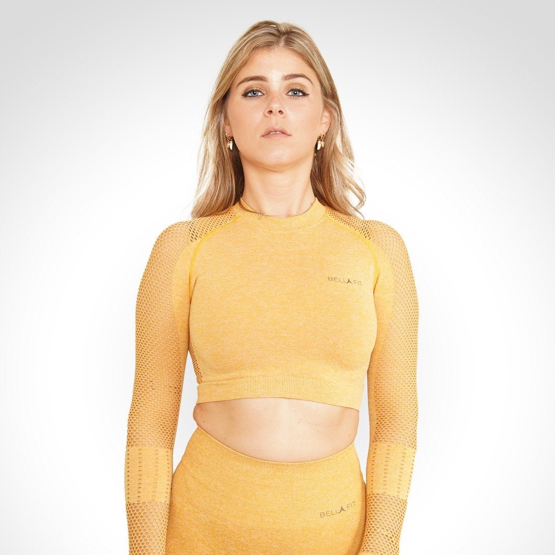 Andrea - Lange Mouw Crop Top - Bella Fit™