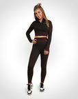 Chelsea - Sport Set Met Ritssluiting En Hoge Taille Legging - Bella Fit™