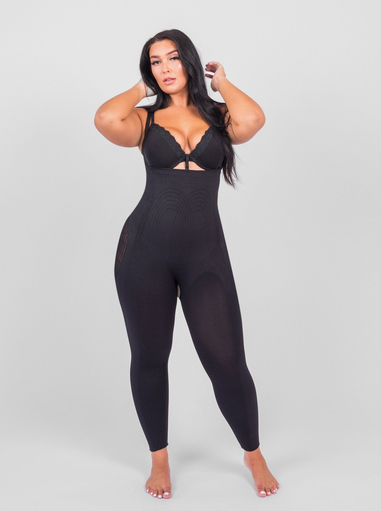 Valentina 2.0 - High Waisted Body Shaper 3 Rows of Hooks and Boning
