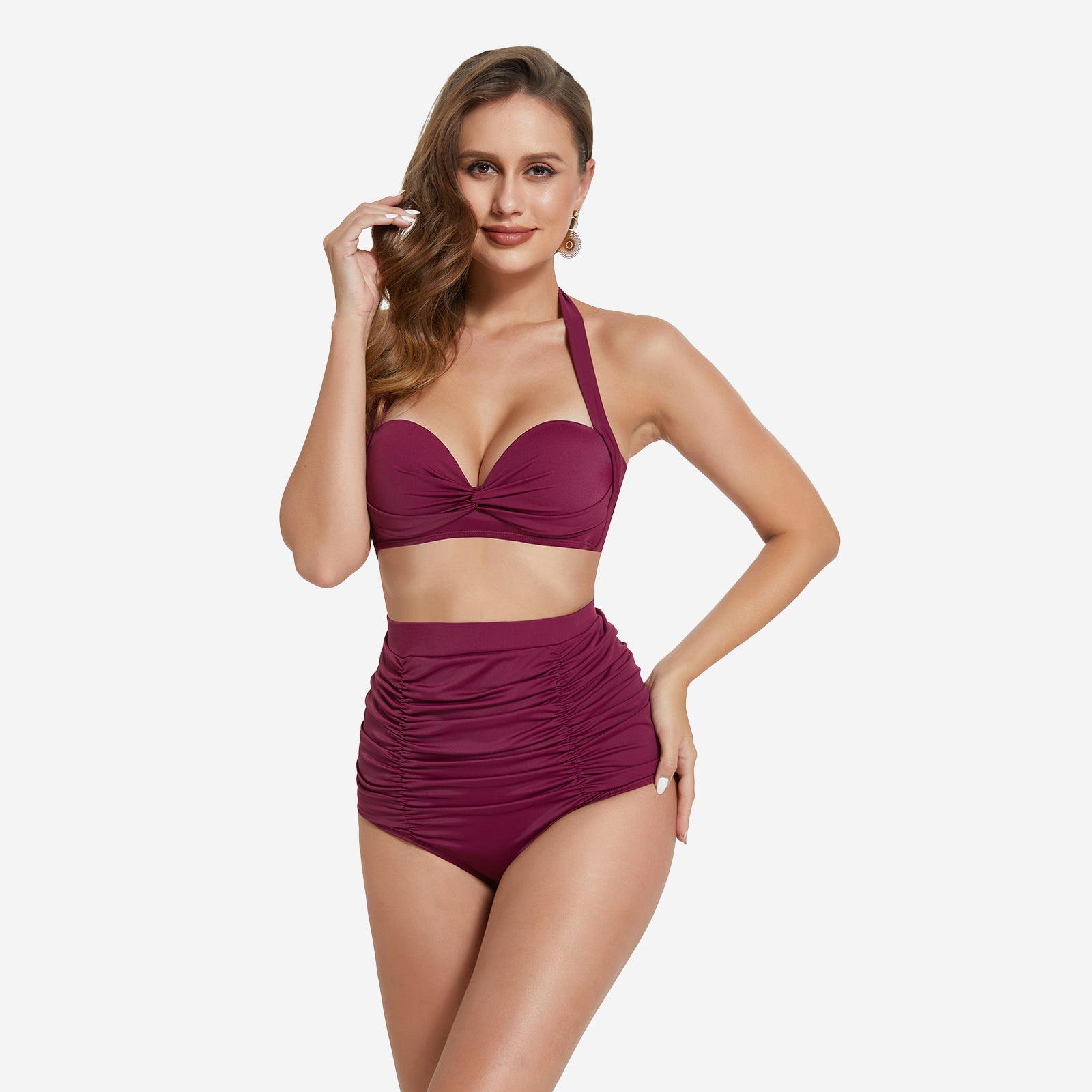 Corrigerende Badpak Badmode Tankini Afslanken Bikini Hoge Taille