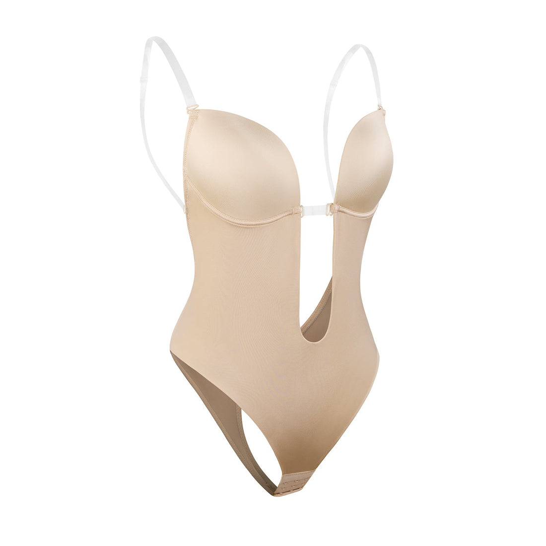 SHAPERIN Figuurvormende body met beha voor dames, slankmakend, platte buik, shapewear, bodysuit zonder rug, Zwart, XXL SHAPERIN Figuurvormende body met beha voor dames, slankmakend, platte buik, shapewear, bodysuit zonder rug, Zwart, XXL