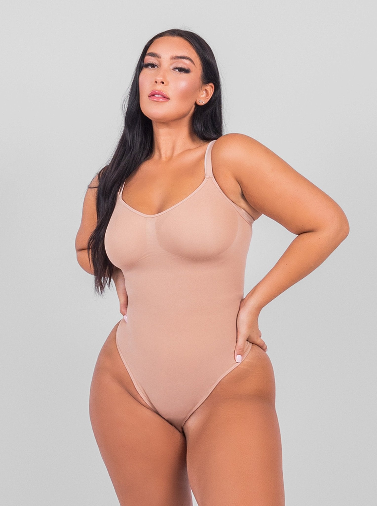 Stefanie - Naadloze Bodysuit String Met Spaghetti Schouderbandjes - Bella Fit™