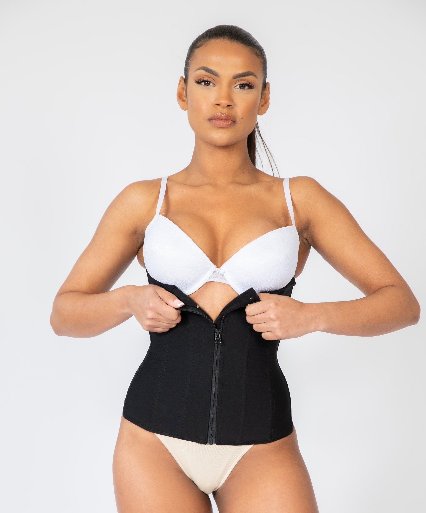 Waist Trainer Met Rits Slanke Taille Haakjes 9 Stalen Baleinen